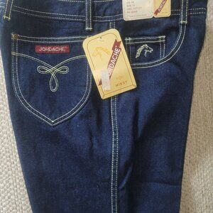 Retro 80s Jordache 5-Pocket Womens Straight High Rise Cotton Blue Denim Jeans
